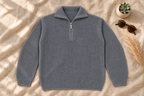 Steel Grey Zip Pull Over