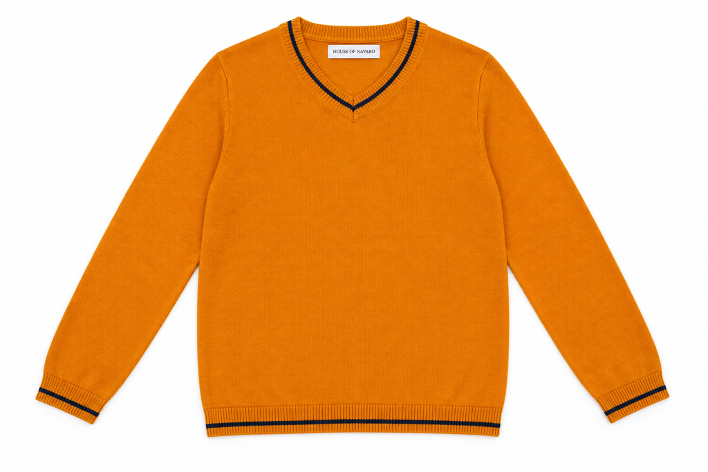 Dark Mustard V-Neck T-shirt