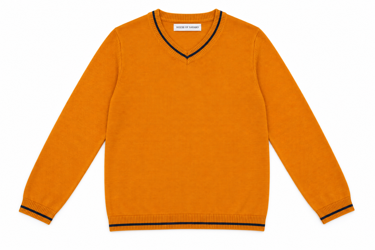 Dark Mustard V-Neck T-shirt