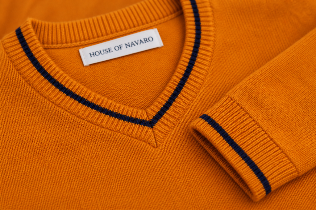 Dark Mustard V-Neck T-shirt